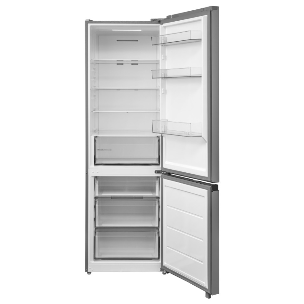 Холодильник Midea MDRB457FGF46ID Серебристый, 239л/105л, инверт.мотор, No Frost, 186х57х59,5