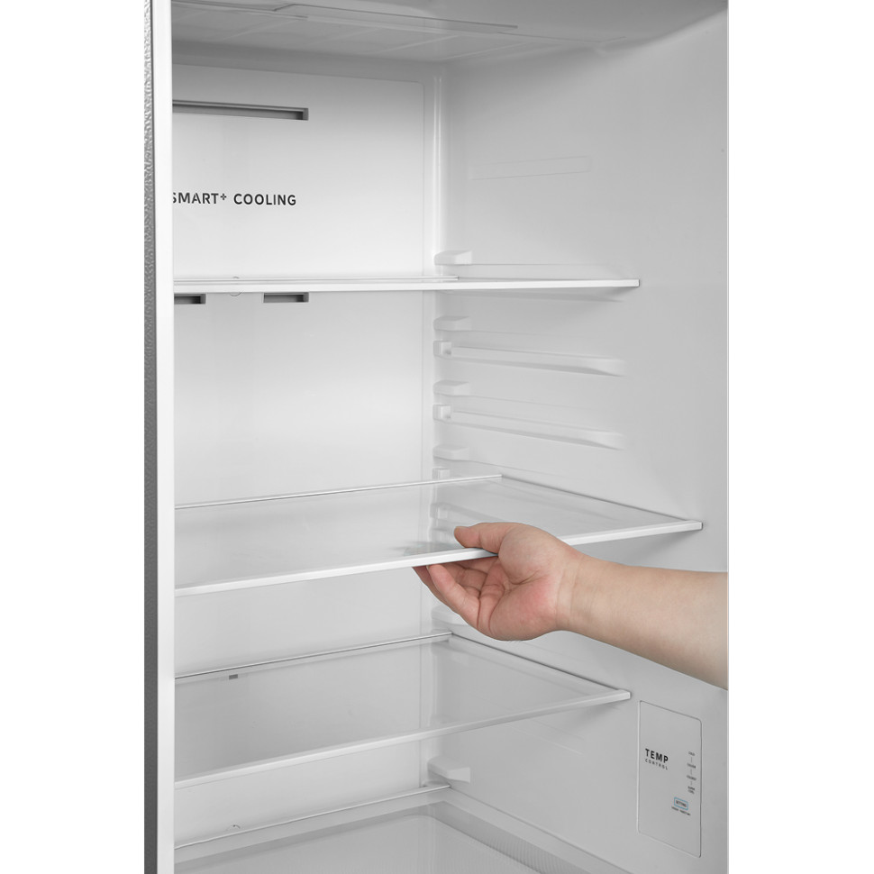 Холодильник Midea MDRB457FGF46ID Серебристый, 239л/105л, инверт.мотор, No Frost, 186х57х59,5