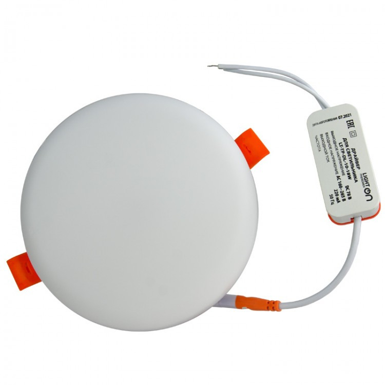 Светильник LightPhenomenON LED 18Вт круг встраив Downlight LT-TP-DL-10-18W-6500K d120мм регул с драй