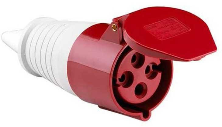 Розетка переносная TS-224 3P+PE 32А 400В IP44 ЭНЕРГИЯ