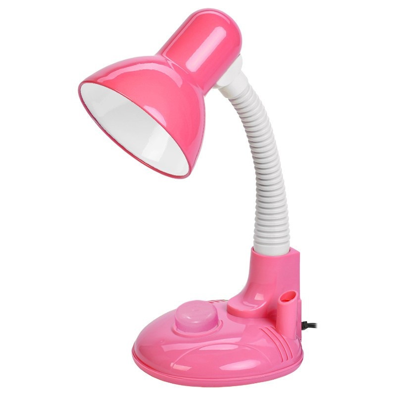 Лампа настольная ученическая с регулировкой яркости TDA-3572, 40Вт, Е27 220V цвет розовый  кор/40шт