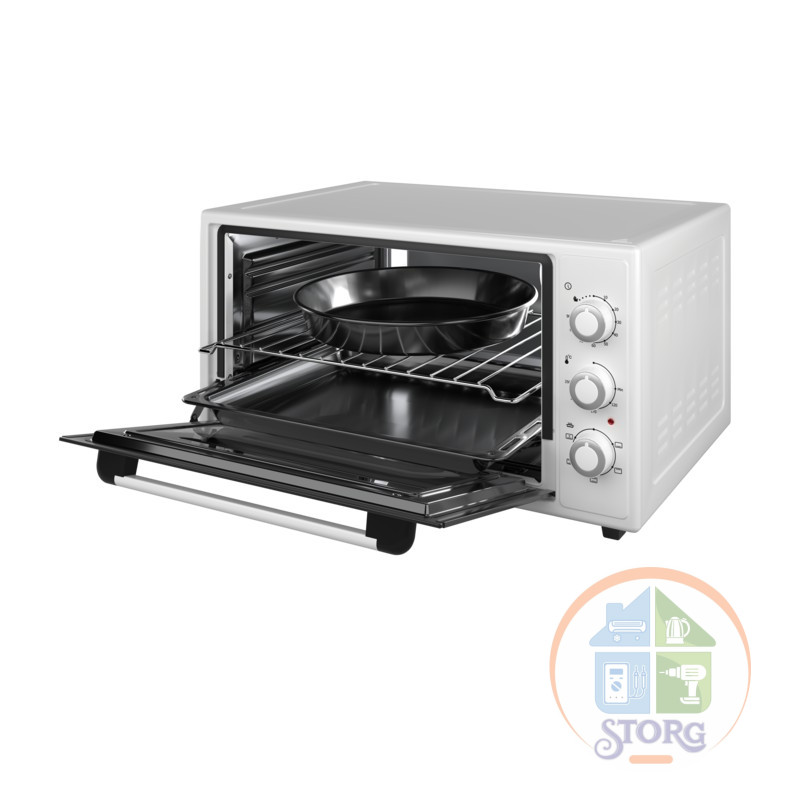 Духовой шкаф  Oasis M-50CW КОНВЕКЦИЯ,ТУРЦИЯ ,двойное стекло,50 л,белый,1800Вт, 6 реж, 2 противня,