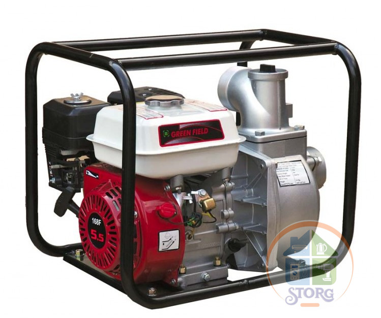Мотопомпа бензиновая Tehnotek LT30CX-168F, выход 80, 6,5л.с., выс.под. 35 м. 60 куб.ч