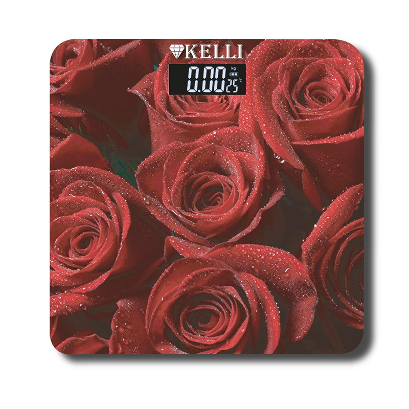 Весы напольные электронные KELLI KL-1514, макс. вес 180 кг, ультратонк. весы, прочная стекл.поверхн.
