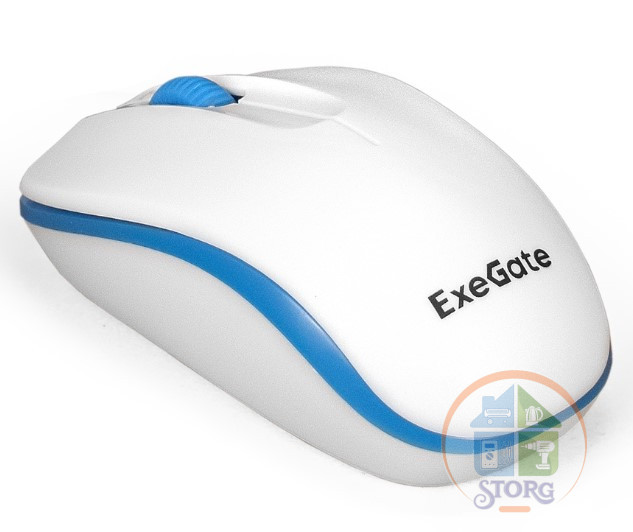 Мышь беспроводная ExeGate Professional Standard SR-9055W белый, 1200 dpi, радиоканал, USB, кнопки - 3