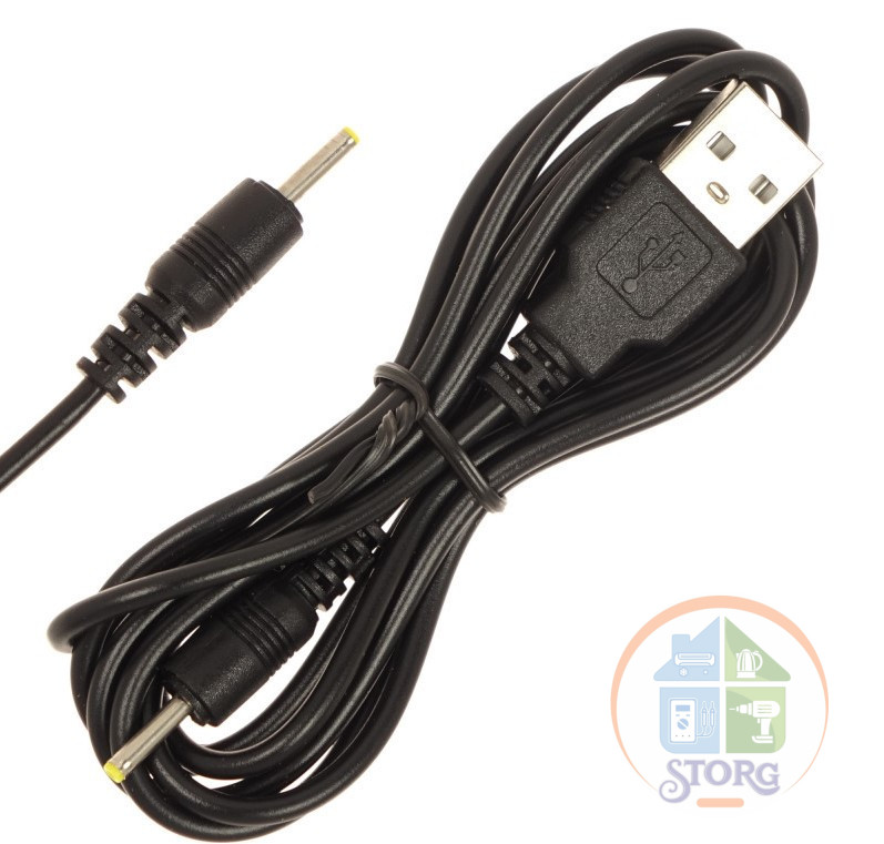 Кабель USB D10  USB = 2,5x1,7  1000mm (тонкий)