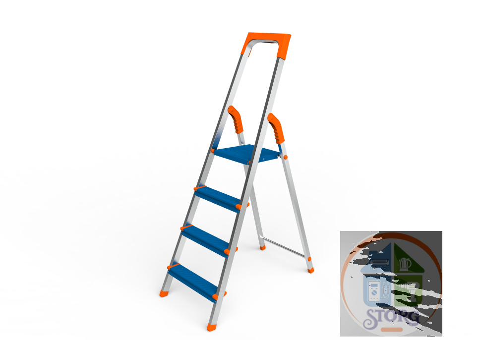 Алюминиевая комбинированная стремянка SARAYLI EUROPA COLOR 4 ст, высота площ.82 см (ГОСТ)