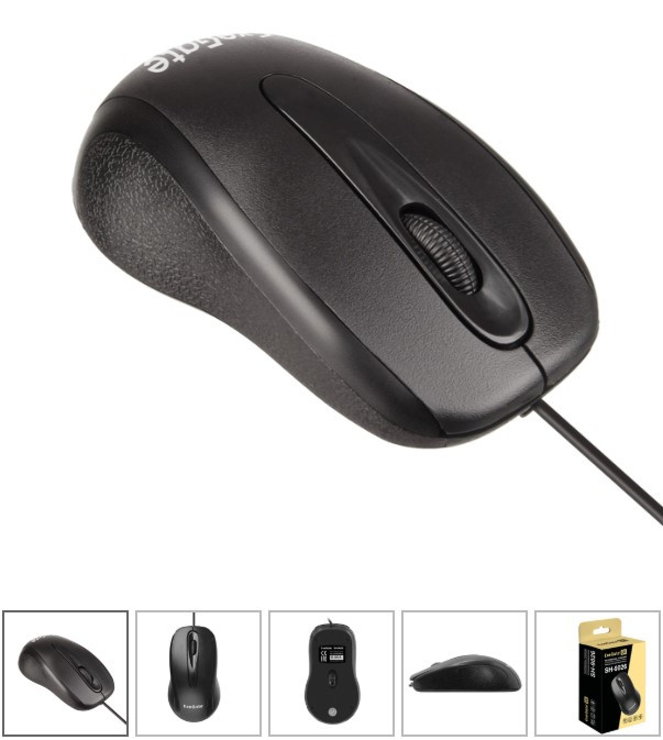 Мышь проводная ExeGate Professional Standard SH-9026 черный, 1000 dpi, USB, кнопки - 3