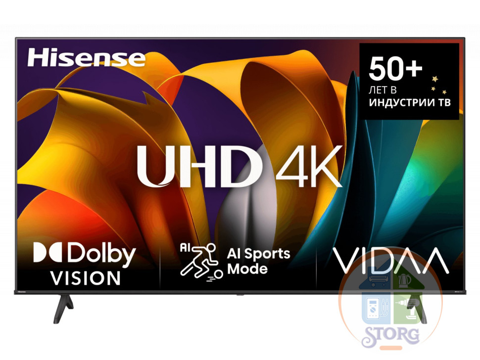 50" Телевизор Hisense 50A6N черный 3840x2160, 4K Ultra HD, Wi-Fi, Smart TV, VIDAA
