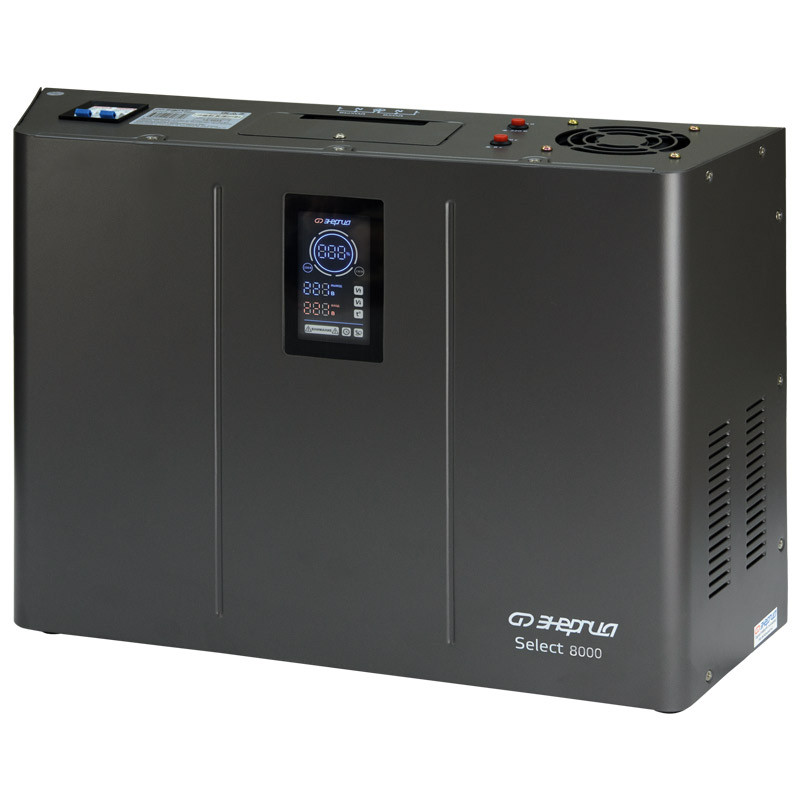 Стабилизатор напряжения тиристорный ЭНЕРГИЯ Select (8000 ВА, 100-260В, IP20, 3 года гарантия)