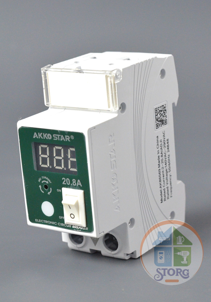 Реле контроля напряжения AKKOSTAR AC140-290V 50/60Hz 2-20.8A (упак.10шт)