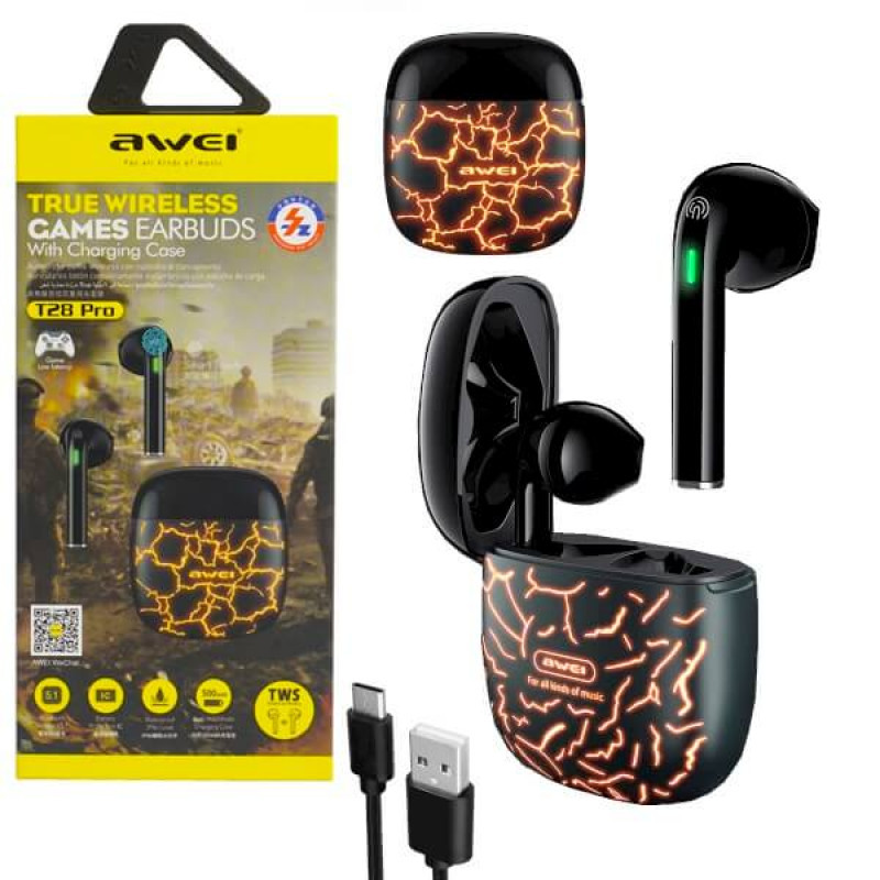 Наушники беспроводные Awei T28 PRO (Black+Grey)
