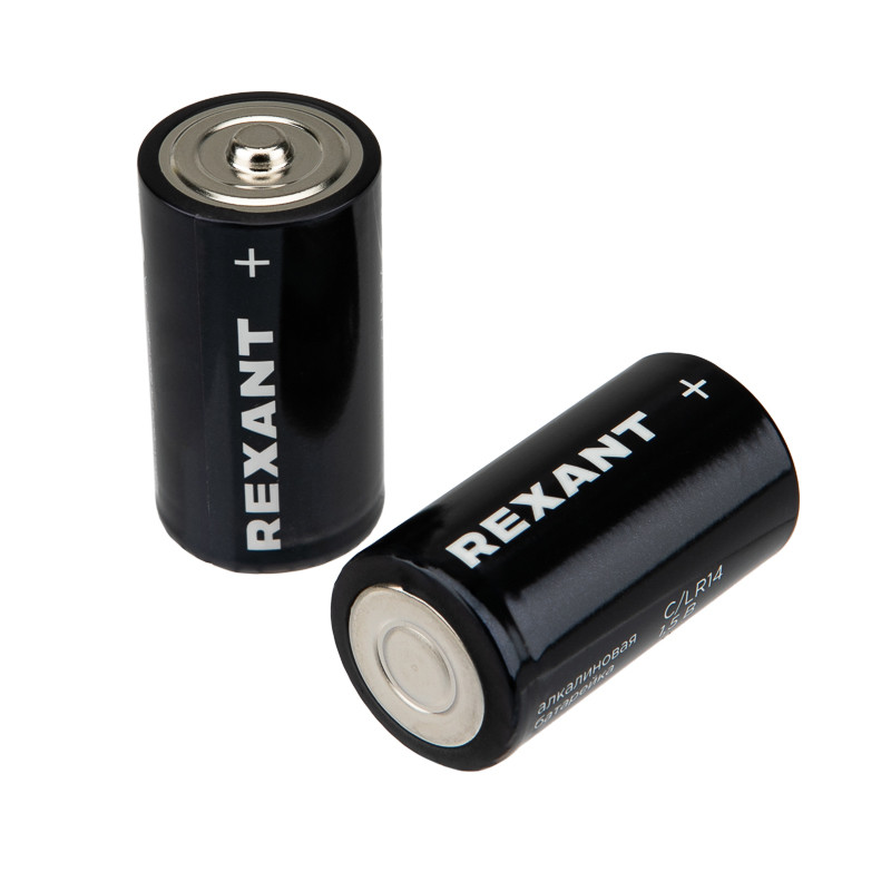 Элемент питания REXANT С/LR14/2BL, 1,5В, алкалиновая