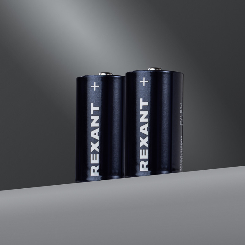 Элемент питания REXANT С/LR14/2BL, 1,5В, алкалиновая