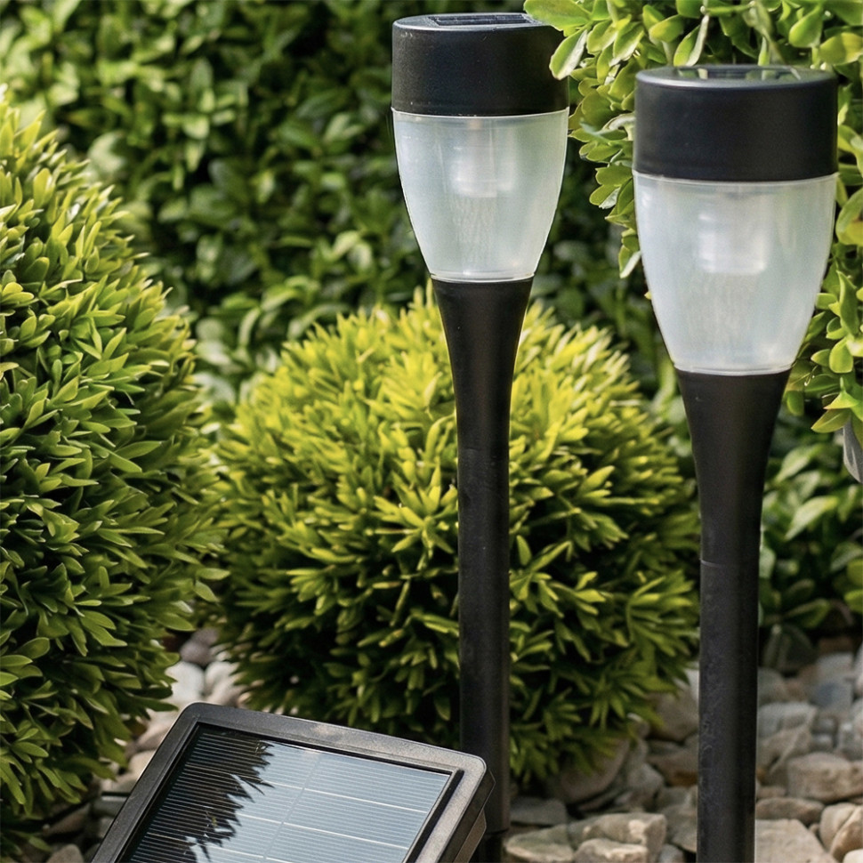 Фонарь садовый на солнечной батарее INBLOOM 4.5х25.5см, 1х1 1.2V 2/3ААА 100mAh, 1LED*белый, пластик