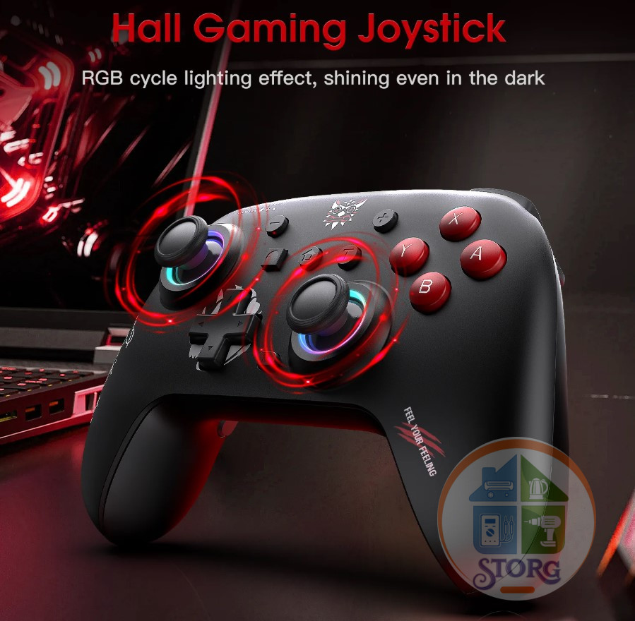 Геймпад беспроводной игровой ONIKUMA C1 Black , PC/PS/XBOX , RGB, TYPE-C, акб.до 8 часов