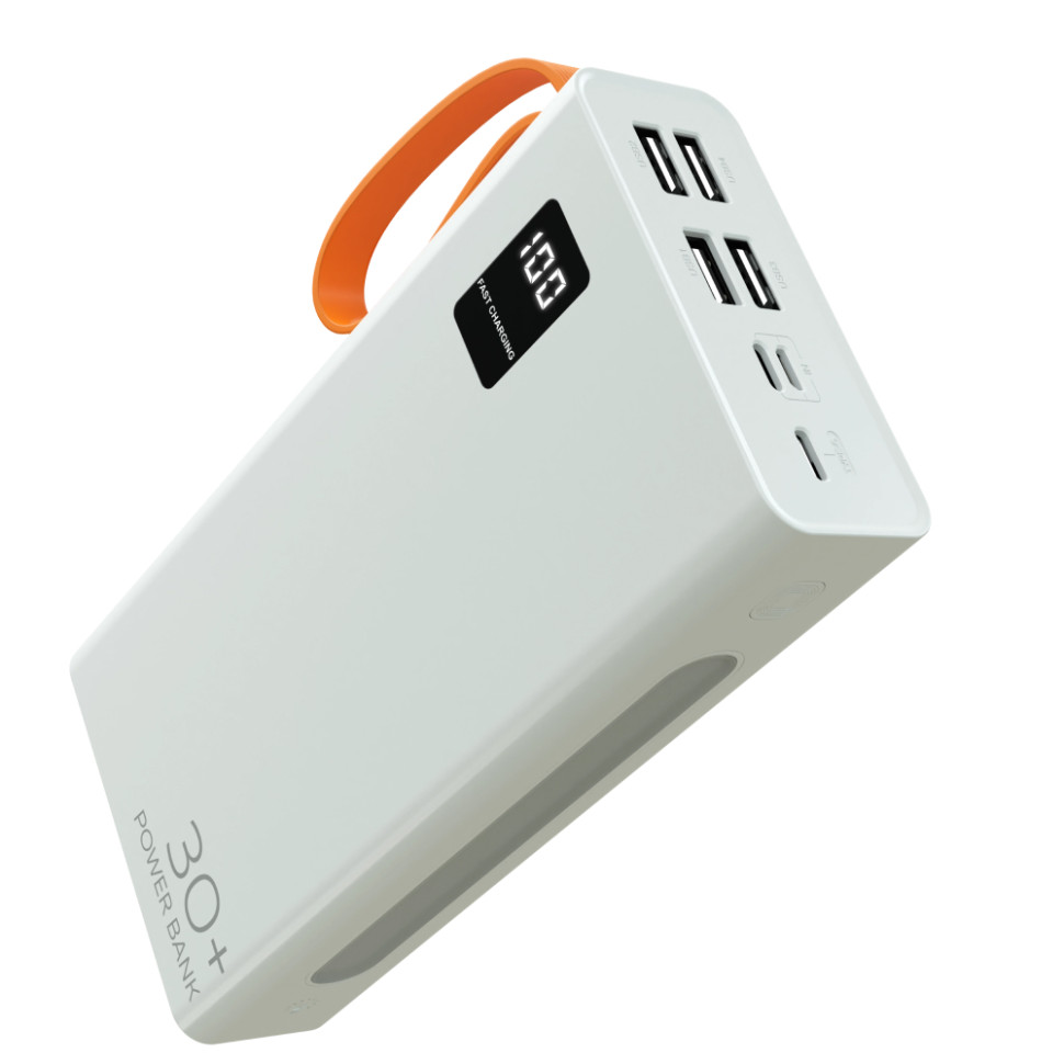 Внешний аккумулятор Power Bank More choice PB22-30 с кабелем 2USB 2.1A - 30000mAh, Белый (4620202550583) Внешний аккумулятор Power Bank More choice PB22-30 с кабелем 2USB 2.1A - 30000mAh, Белый (4620202550583)
