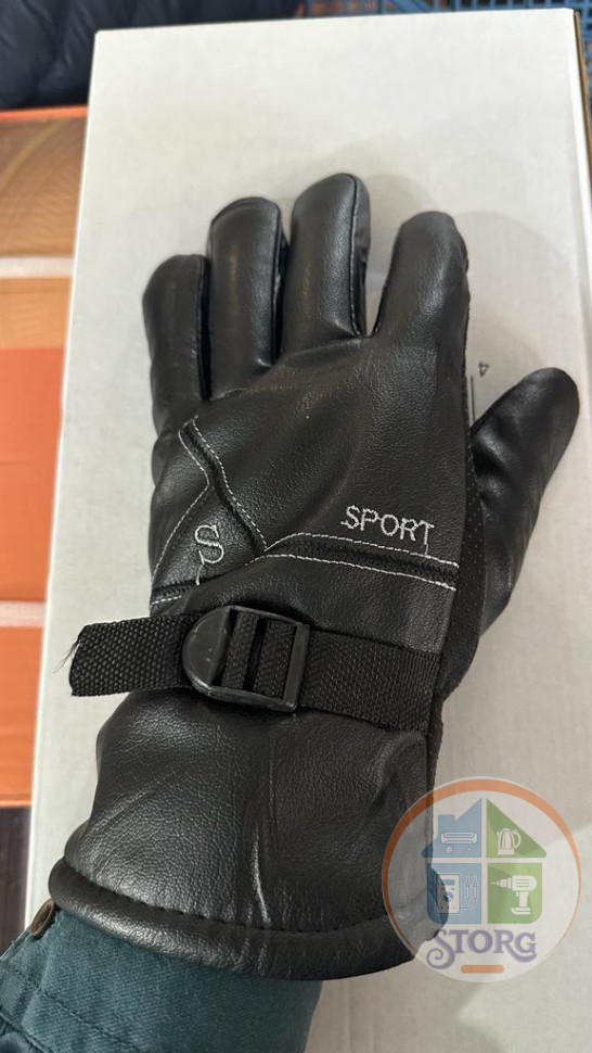 Перчатки пара S-TORG ОСОБОПРОЧНЫЕ SPORT УТЕПЛЕННЫЕ до -30°С КОЖА ЧЕРНЫЕ ( Универсальный размер )