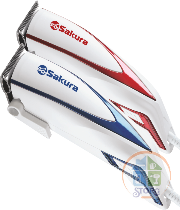 Машинка для стрижки SAKURA SA-5100R работа от сети 220-240 В,  4 насадки (3, 6, 9 и 12 мм), улучшенн