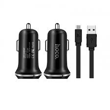 АЗУ Hoco  Z1  5V/2,4A 2USB 100% качество  {черный}