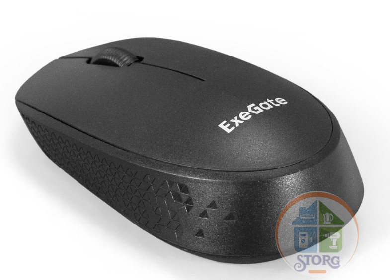 Мышь беспроводная ExeGate Professional Standard SR-9038 черный, 1200 dpi, радиоканал, USB, кнопки - 3
