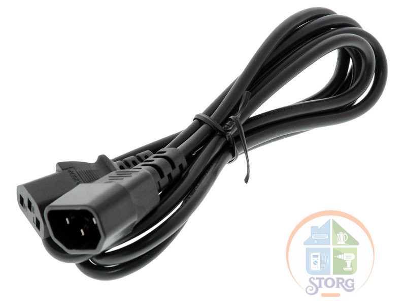 Кабель питания Сетевой UPS-компьютер A444 1,5м (папа-мама)  (25pcs) системник, компьютер