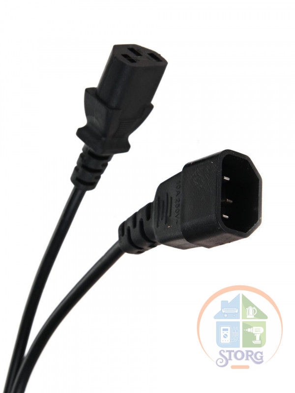 Кабель питания Сетевой UPS-компьютер A444 1,5м (папа-мама)  (25pcs) системник, компьютер