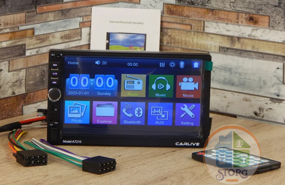 Автомагнитола Двухдиновая CarLive A7210 Mp5.Bluetooth. Сенсорынй дисплей 7"