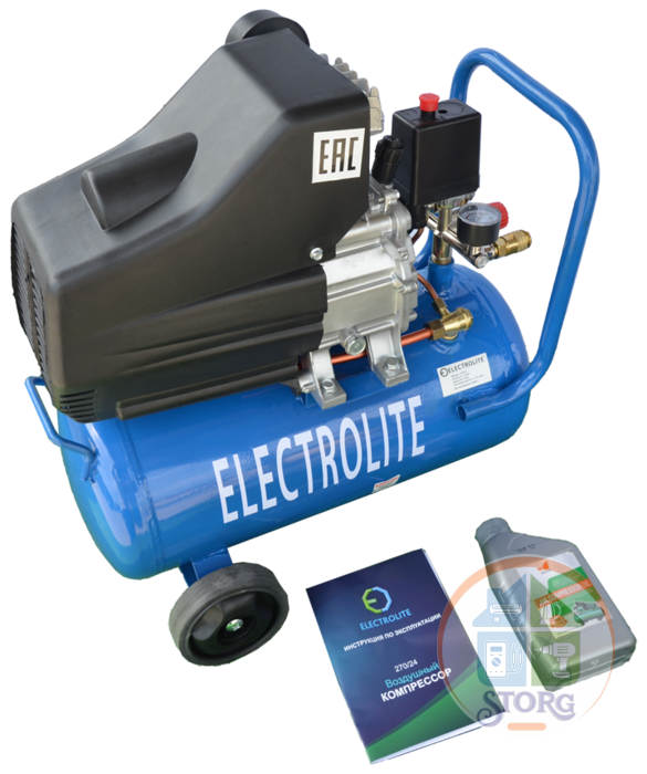 Компрессор масляный ELECTROLITE 270/24, 24 л, 1.8 кВт