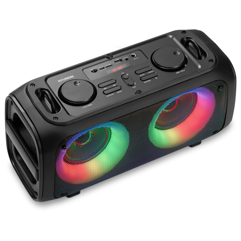 Портативная Bluetooth колонка Hyundai H-PS1030, Черный, 40Вт, 2.0BT, 10м, 3600mAh