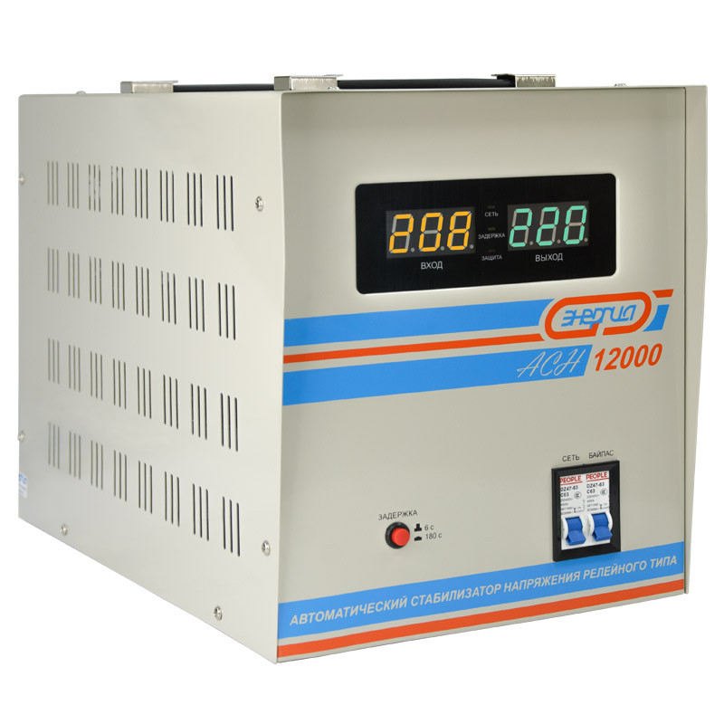 Стабилизатор напряжения релейный ЭНЕРГИЯ АСН 12000 (12000ВА, 140-260В, 3 года гарантия) Стабилизатор напряжения релейный ЭНЕРГИЯ АСН 12000 (12000ВА, 140-260В, 3 года гарантия)