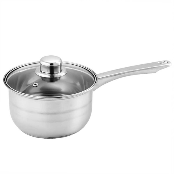 Ковш WEBBER BE-155/2, из нерж стали со стеклянной крышкой, d=16, 1.9 л (12)