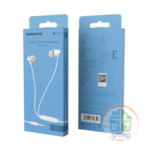 Стереогарнитура BOROFONE BM25 Sound edge universal earphones with mic (white)