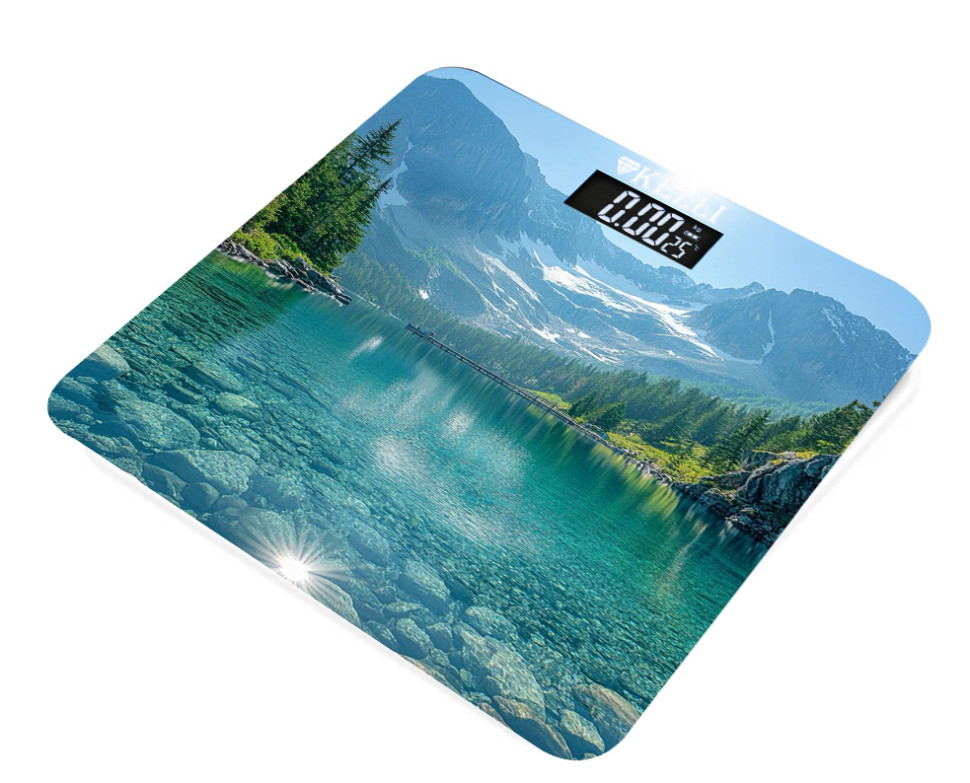 Весы напольные электронные KELLI KL-1521, макс. вес 180 кг, ультратонк. весы, прочная стекл.поверхн.