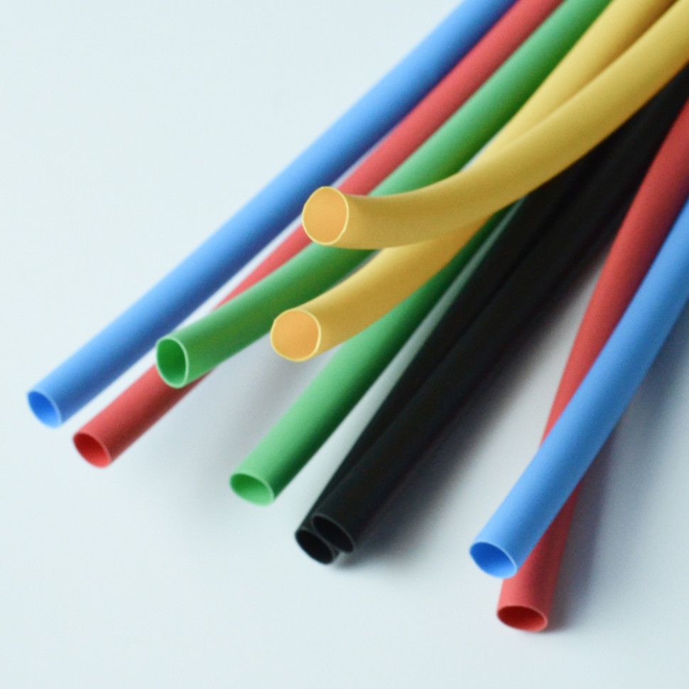 Трубка термоусадочная с клеевым слоем SPARTUM (коэфф. усадки=3:1) O6.4мм, 1000мм Цветные (уп.10шт)