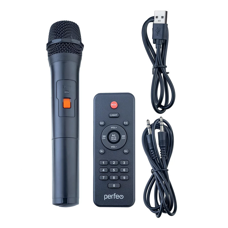 Портативная акустика Perfeo ПАС ”BEAR” 36W EQ, MP3 USB-microSD, AUX, FM, JACK, TWS Черный + бп микр