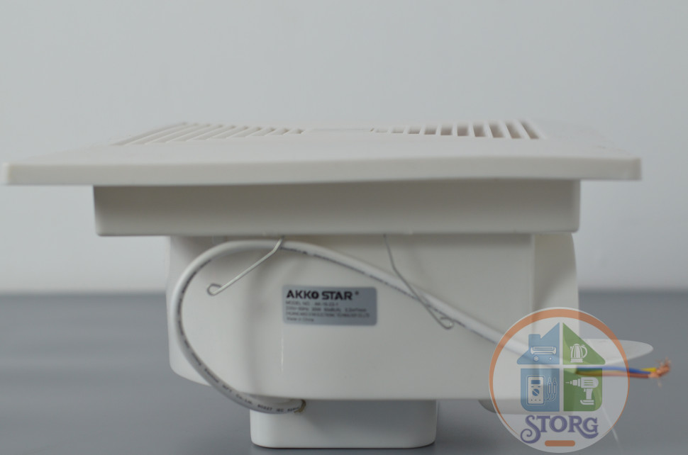 Вентилятор вытяжной бесшумный настенно-потолочный AKKOSTAR AC220V/30W 50Hz 250мм