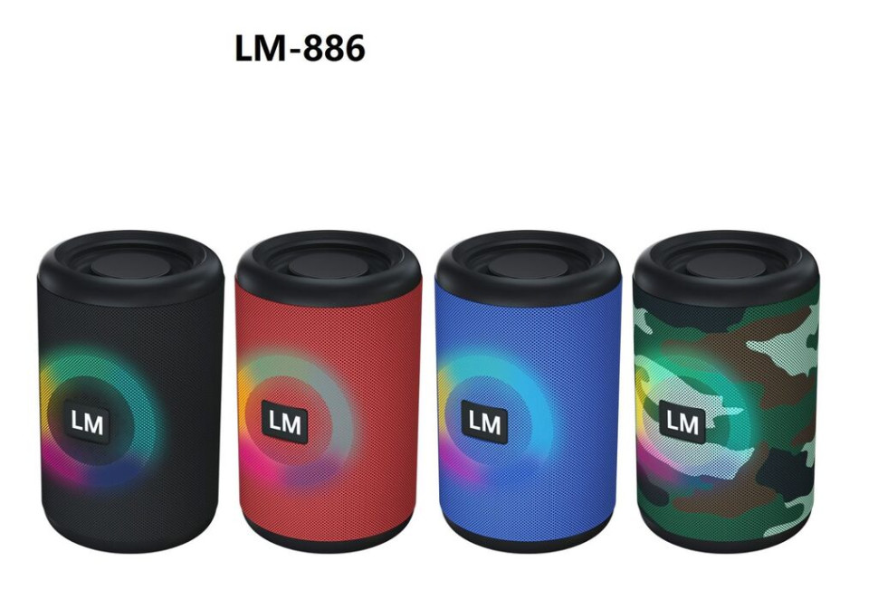 Колонка LM-886+Bluetooth+USB+SD+радио+аккумулятор