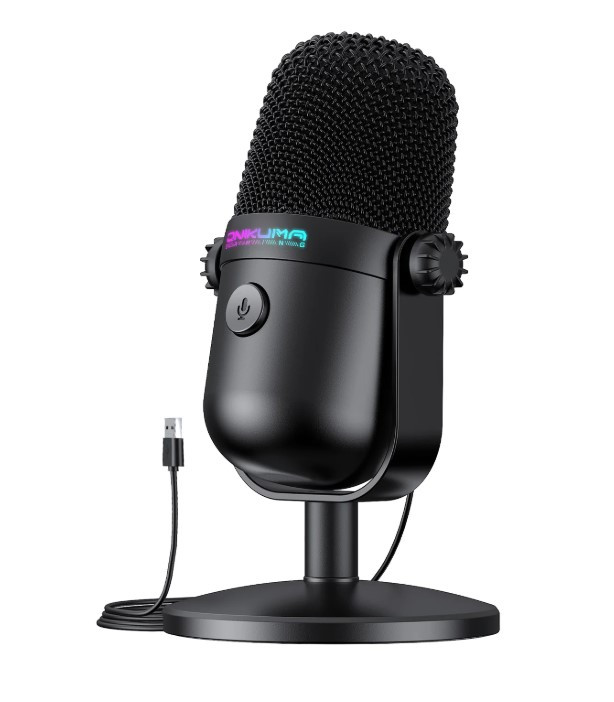 Игровой USB-конденсаторный микрофон ONIKUMA с RGB M830 Мощный чип, Яркое звучание