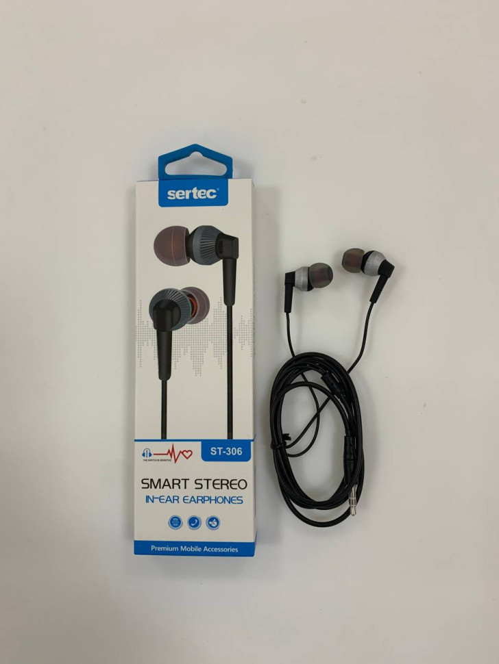 Вакуумные внутриканальные наушники SerteC ST-306 (gray)