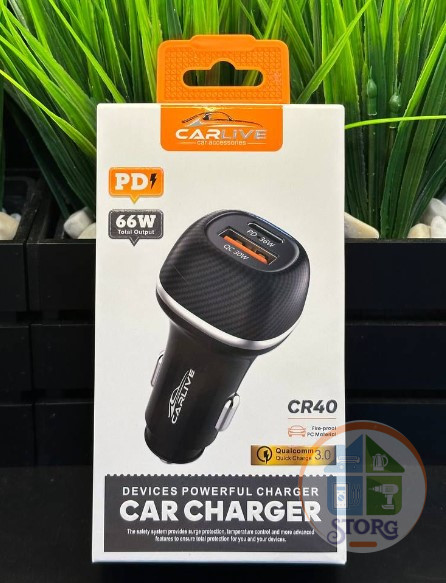 АЗУ Carlive CR40 QC3.0 + PD36W 54W (Black)