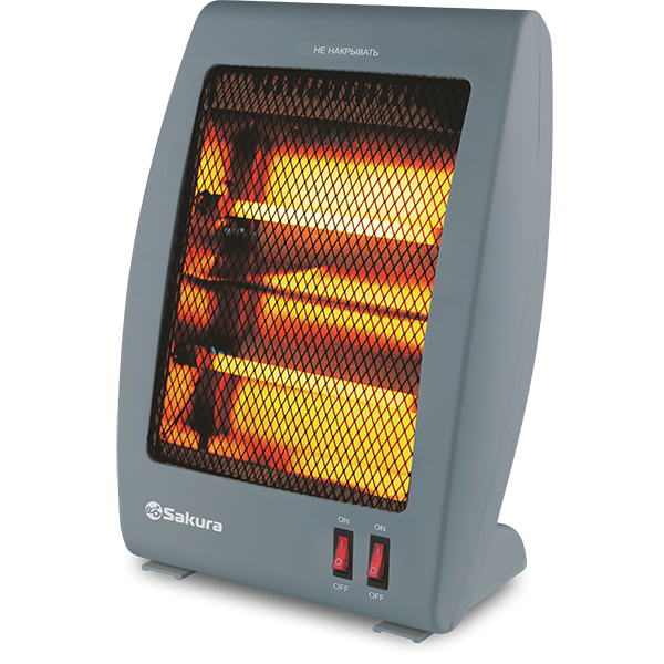 Обогреватель кварцевый инфракрасный Sakura SA-0670DG, 900 Вт, бесшумная работа