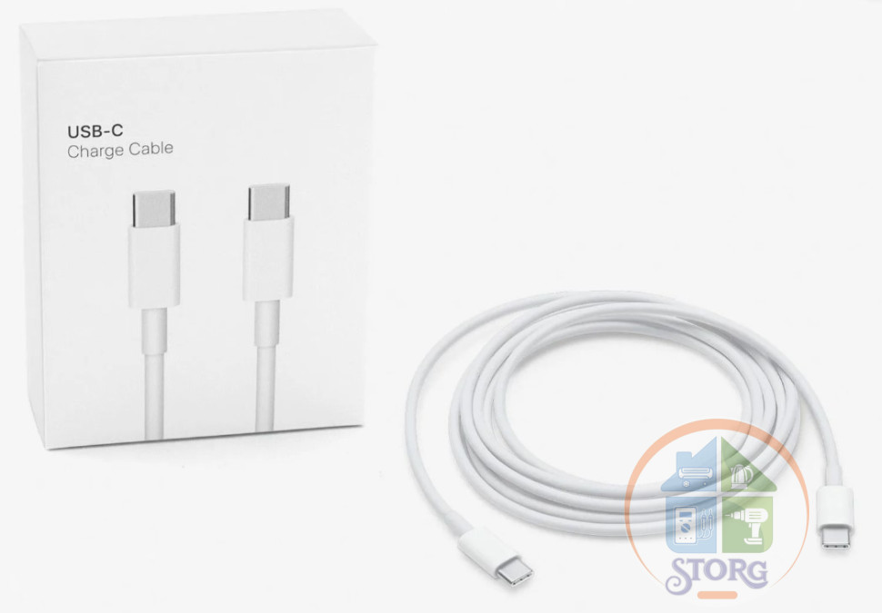 Кабель PD Xiaomi Type-C - Type-C USB C вилка - C вилка, 30W, белый, длина 1 м., бокс (C1101)