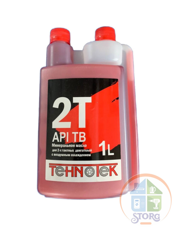 Масло минеральное Tehnotek  2-х тактное API TB  с дозатором, 1 л