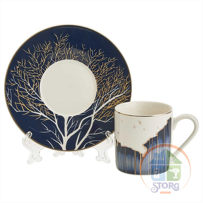 Кофейный набор BEATRIX 12 предметов Ф2-039В/6 "Forest" в подарочной коробке,фарфор