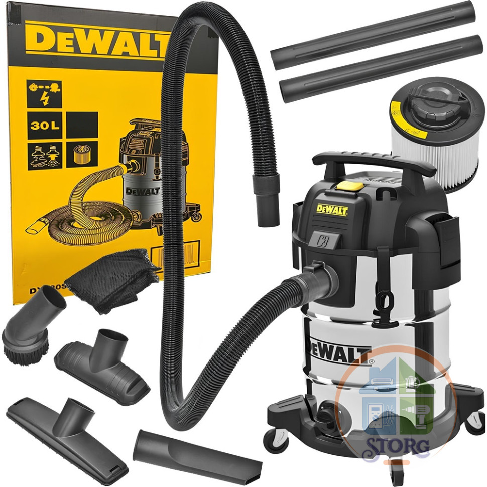 Пылесос строительный DEWALT DXV 30 SAPTA-QT 30L, 1050 Вт