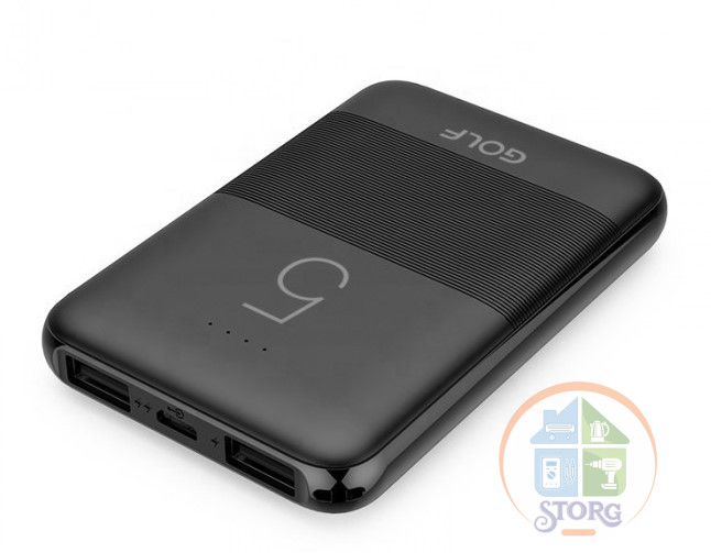 GOLF Powerbank G83 SELECT POWER 5000 mah/In Micro usb/ USB 1А, 2.1A/Black