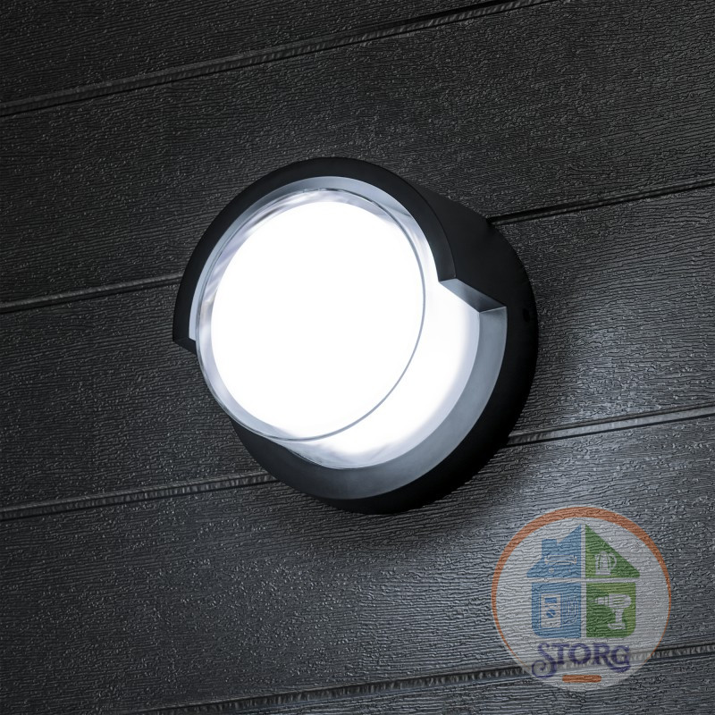 Светильник настенный накладной NUOVO LED 165x165x86 6Вт, 4200К IP 54 черный 24785 6 duwi