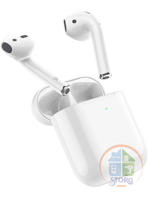 Наушники беспроводные Bluetooth A.Pods2 BOROFONE BW01 Plus TWS, (белый)
