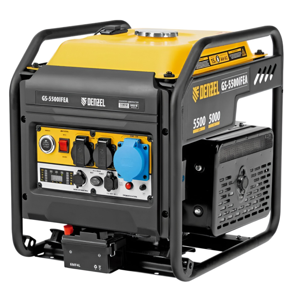 Генератор бензиновый инверторный ATS DENZEL GS-5500iFEA (5,5кВт, 230В, откр.корп ,4‑такт., эл.стартер, (94720)) Генератор бензиновый инверторный ATS DENZEL GS-5500iFEA (5,5кВт, 230В, откр.корп ,4‑такт., эл.стартер, (94720))